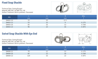 Manilles à vis de type européen en acier inoxydable de qualité industrielle ISO9001, 5mm-32mm, pour la construction et la rigging, manilles à arceau large