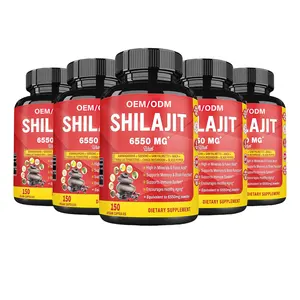 Comprimé de Shilajit de l'himalaya riche en acide humique et 85 minéraux améliore la force masculine supplément de santé capsule de comprimés de shilajit
