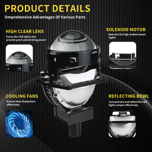 Nuevo Proyector Universal <span class=keywords><strong>de</strong></span> 3.0 Pulgadas con Ojos <span class=keywords><strong>de</strong></span> Ángel LED para <span class=keywords><strong>Faros</strong></span> Delanteros <span class=keywords><strong>de</strong></span> <span class=keywords><strong>Coche</strong></span>, 8000lm, <span class=keywords><strong>Protector</strong></span> <span class=keywords><strong>de</strong></span> Lente, Color 6000k, H4 Bi Retrofit, Amarok Golf X3 X5 - Product Image 4