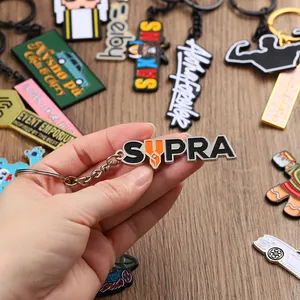 Personalized Custom Keychain Die Cast Enamel Zinc Alloy Metal Key Chain 2d 3D Company Logo Name Letter Keychains Key Ring