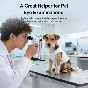 กล้องจุลทรรศน์แบบพกพา Aist Optics รุ่น HSL-2 พร้อมไฟ LED สำหรับตรวจตาและสัตว์ สีเงิน - Product Image 3