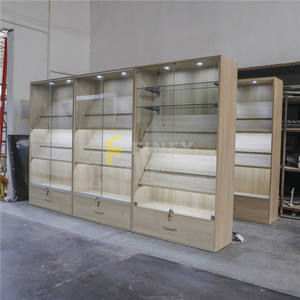 מותאם אישית במפעל מחיר מטבח חנות תצוגת Showcase הקמעונאי עץ זכוכית Showcase סכין ויטרינות - Product Image 4