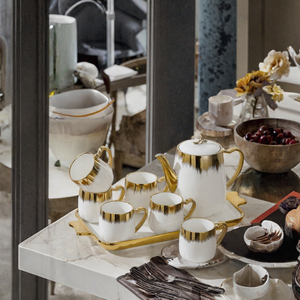 Pichet à lait en céramique de porcelaine classique écologique avec bord doré et motif moucheté, idéal pour le latte art et comme pot à sucre – Vente en gros - Product Image 2