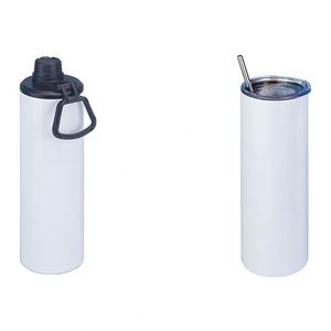 Stainless Steel Camping Water <b>Bottle</b> Office Cup with Straw 20oz <b>Light</b> Thermal Insulation 6-12hr Eco-Friendly American - Product Image 4