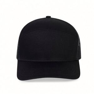 Blank Snapback Sports Gorras Trucker Baseball <b>Cap</b> 7 Panel Golf Custom Logo <b>Flat</b> Brim Mesh Trucker Hat for <b>Man</b> - Product Image 3