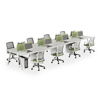 Postes de travail modulaires de bureau standard avec cadre en aluminium moderne, table d'ordinateur, cloison de bureau, bureau de travail individuel