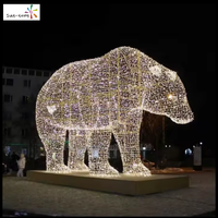 Éclairage extérieur de Noël LED en forme de grand ours polaire avec taille et couleur personnalisables, indice de protection IP44, installation facile