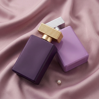 Flacons de parfum vides en verre rectangulaires de luxe élégants verts de 100 ml, vente en gros Anding