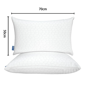 Toptan özelleştirilmiş rendelenmiş bellek köpük yastık ayarlanabilir ve yan uyuyanlar 50x70cm için soğutma beyaz bambu yastık - Product Image 5