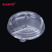 KARYO 251-2-Conteneur en plastique transparent pour viande fraîche et légumes, plateau à emporter pour fruits coupés en dés, boîtes d'emballage alimentaire