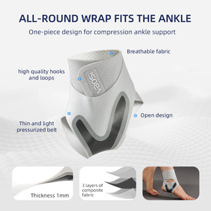Soporte <span class=keywords><strong>de</strong></span> Tobillo VBOSi (1 Pieza), Transpirable, Ergonómico, en Forma <span class=keywords><strong>de</strong></span> U, Estabilidad Articular, Antideslizante, Ajustable, para Correr, Deportes, Unisex - Product Image 4