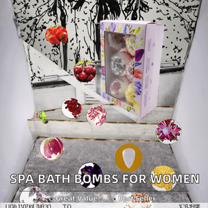 Bombas de Baño de Flores Secas con Aroma a Rosas, Hechas a Mano y Personalizadas, con Aceites Esenciales para Mujer - Product Image 2