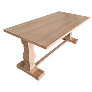 Table de banquet rectangulaire rustique en bois massif de style français pour événements en plein air, <span class=keywords><strong>location</strong></span> de mariage, dîner, ferme - Product Image 1