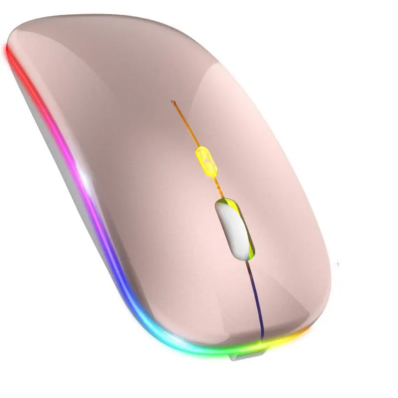 Mouse Pemain Optik Mouse Nirkabel Komputer RGB Harga Murah 2.4G Usb Isi Ulang Stok Mouse Nirkabel Teknologi A4 1200