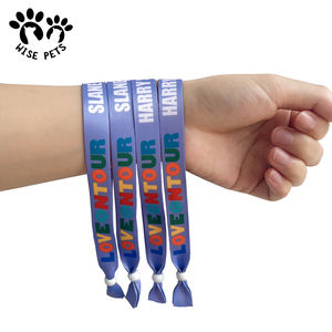 Venta caliente varios colores pulseras logotipo personalizado pulseras para eventos/pulseras de tela personalizadas para fiesta concierto Club - Product Image 3