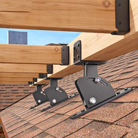 Support stable JH-Mech résistant à la rouille, polyvalent, multi-angles, en acier au carbone, pour toit de terrasse en forme de U