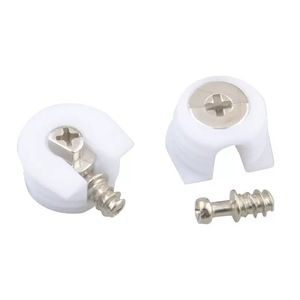 Soporte de Estante Tres en Uno YSEO con Cubierta Blanca YS020, Accesorio de Ferretería para Muebles, Conector de Ángulo Recto - Product Image 1