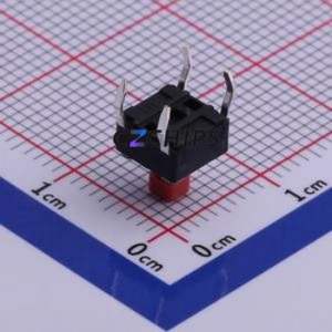 DTS-644R-V Tactile Switch Through hole Component (THT) Switch Single Pole Single Throw Rectangle Button Through Hole 6.2mm - Product Image 2