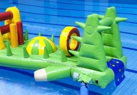 Parc aquatique gonflable Orient, parcours de course gonflable crocodile, île flottante, jeu