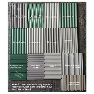 Panneau à vagues personnalisé en bois massif Emboîtement étanche à l'humidité moderne <span class=keywords><strong>Image</strong></span> décorative gaufrée Panneaux muraux cannelés incurvés pour hôtel - Product Image 4