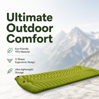 Matelas gonflable d'extérieur avec pompe à pied, coussin d'air ultra-léger, tapis de couchage de camping résistant à l'humidité, chaise longue