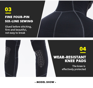 Combinaison de plongée intégrale en néoprène extensible OEM personnalisée de 1,5 mm avec capuche et fermeture éclair frontale pour la plongée, le <span class=keywords><strong>surf</strong></span>, la plongée avec tuba et la natation en eau chaude - Product Image 5