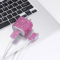 Étui de luxe en diamant, chargeur rapide, protection pour iPhone 16 Series, câble USB, ligne de données, étui de protection, protecteur de chargeur
