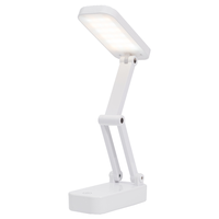 Lampe de bureau LED pliable, commande tactile sensible, alimentée par batterie et USB, lampe de table portable pour les voyages, les études, la maison, le bureau