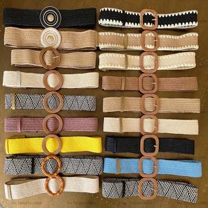 Personalizado Primavera Verano Personalizar Disponible Bohemia <span class=keywords><strong>Rafia</strong></span> Cinturón Mujeres Pretina Cinturón Estilo Simple Tejido Cinturón <span class=keywords><strong>de</strong></span> Paja - Product Image 1