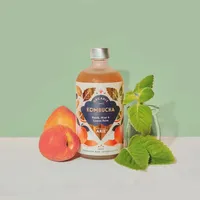 Étiquettes personnalisées haut de gamme pour bouteilles de kombucha, boissons gazeuses, avec estampage à chaud doré, impression brillante, autocollants adhésifs pour emballage