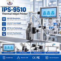 Imprimante jet d'encre thermique CE TIJ IPS-9510 12,7 mm, machine de codage par lots HP 2.5 à tête unique avec écran tactile pour données variables