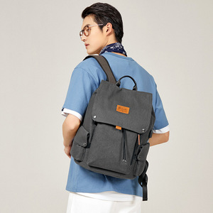 Perseton Men's <b>Backpack</b> <b>Large</b> Capacity 15 Inch Laptop Bag Business Casual Grey Everyday Use Travel Schoolbag - Product Image 2