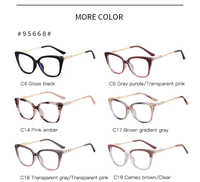 Montures de lunettes de soleil classiques épaisses à monture carrée, verres transparents en acétate, style rétro vintage, surdimensionnées, œil de chat, pour femmes