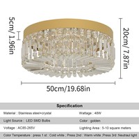 Lustre moderne en acier inoxydable et cristal K9, luminaire LED de luxe pour la maison, chambre à coucher, salon, couloir