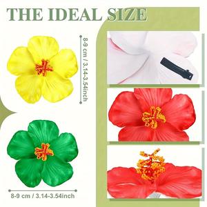 9cm di colore misto hawaiana partito di ibisco fermaglio per <span class=keywords><strong>capelli</strong></span> in schiuma grande fiore accessori per <span class=keywords><strong>capelli</strong></span> per banchetti <span class=keywords><strong>fiori</strong></span> di simulazione <span class=keywords><strong>fiori</strong></span> - Product Image 4