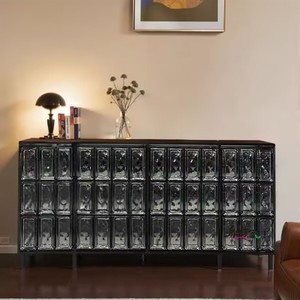 Cao Cấp Tùy Chỉnh Thiết Kế Rắn Gỗ Pha Lê Lưu Trữ Ánh Sáng Tủ Sang Trọng Lối Vào Sideboard Cho Phòng Khách Biệt Thự Đồ Nội Thất Nhà - Product Image 2