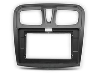 Autoradio Android 10,1 pouces avec GPS, navigation, radio, cadre de tableau de bord, console, garniture de façade compatible avec Renault Sandero Logan