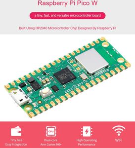 Module de développement <span class=keywords><strong>Raspberry</strong></span> <span class=keywords><strong>Pi</strong></span> <span class=keywords><strong>Pico</strong></span> <span class=keywords><strong>W</strong></span> d'origine, carte <span class=keywords><strong>RP2040</strong></span> sans fil avec connecteurs soudés, <span class=keywords><strong>Pico</strong></span> H <span class=keywords><strong>W</strong></span> <span class=keywords><strong>Raspberry</strong></span> <span class=keywords><strong>Pi</strong></span> <span class=keywords><strong>Pico</strong></span> Wh - Product Image 3
