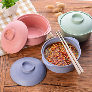 Tazón Creativo para Fideos Instantáneos con Tapa, 14-14.9cm, Apto para Microondas, Lonchera, Colores Nórdicos, Tazón para Sopa para Estudiantes - Product Image 2