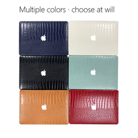 Étui rigide personnalisé en similicuir vert effet crocodile pour MacBook Air 13 pouces, compatible avec les modèles Air M4 14 16 2021, A1502, A1466, Neo 15'