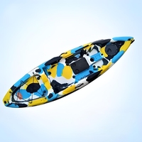 Kayak de pêche Double Kayak récréatif épais LLDPE rotomoulé canoë bateau à rames monobloc