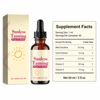 Beta Karoten L-Tirosin Tetes Pencokelat Kulit untuk Diminum Cairan Oral Tanpa Sinar Matahari Vitamin C Vegan Bebas Gula Grosir Label Pribadi