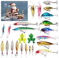 Coffret mystère de leurres de pêche en acier Bochen, assortiment de leurres pour eau douce, boîte cadeau pour la pêche au bar, cadeau de Noël et du Nouvel An