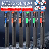 Pena Serat Optik Cahaya Merah Visual Fault Locator (VFL) 5-50MW Daya Kompatibel FTTH GPRS Peralatan Uji Kabel 30km