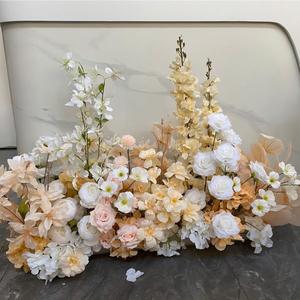 Camino de Flores de Seda Rosa y Blanca para Decoración de Pasillos de Boda, Regreso a Clases y Ceremonias, Colores Personalizables - Product Image 5