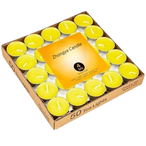 Velas de Té sin Humo de Cera de Parafina No Tóxica para Lámparas de Mantequilla Budistas, Bodas, Cumpleaños y Decoración del Hogar - Product Image 1