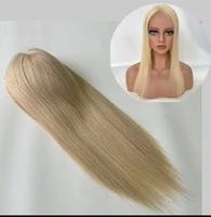 Listo para Enviar: Topper de Cabello Humano Virgen de Alta Densidad 6*7 con Base de Seda y Trama, para Aumentar Volumen, ¡Producto de Salón de Venta Caliente!