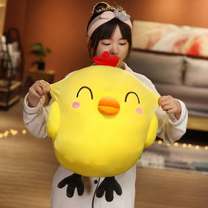 Vente en gros poupée coq ronde douce et mignonne oreiller de couchage pour filles poupée en peluche poulet jaune pour enfants - Product Image 3