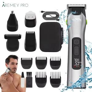 Kit de toilettage de haute qualité 5 en 1, tondeuse à barbe, nez et corps, rasoir étanche IPX6, 3 vitesses réglables, avec sac en EVA pour hommes - Product Image 2