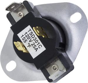 Thermostat fixe pour sèche-linge 120 V, 2 watts, avec bornes 3/16 pouces, référence 3387134 - Product Image 1